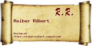 Reiber Róbert névjegykártya