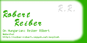 robert reiber business card